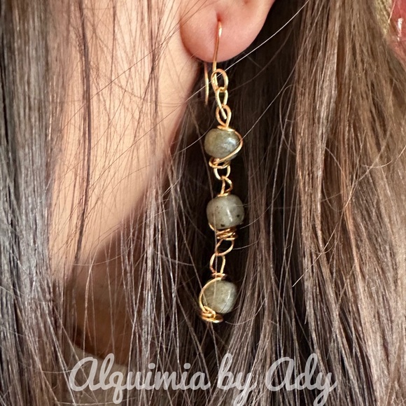 Alquimia Gold labradorite Earrings - Picture 1 of 1